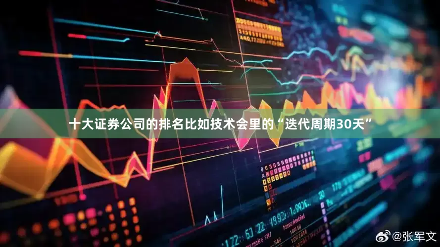 十大证券公司的排名比如技术会里的“迭代周期30天”
